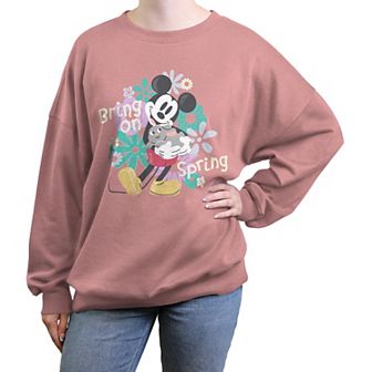 Disney's Mickey Mouse Bring On Spring Juniors' Oversized Graphic Pullover