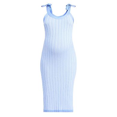 Maternity Motherhood® Sleeveless Ruffle Shoulder Smocked Dress