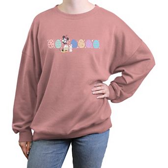 Disney's Minnie Mouse Easter Egg Parade Juniors' Oversized Graphic Pullover