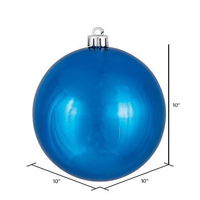 Vickerman Shiny Ball Christmas Ornament - 10-in.
