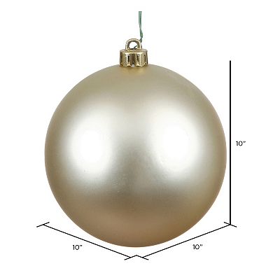 Vickerman Matte Ball Christmas Ornament - 10-in.