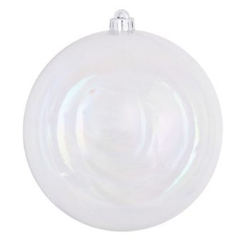 Vickerman Clear Iridescent Ball Christmas Ornament - 12 in
