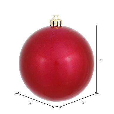 Vickerman 12" Wine Candy Ball Christmas Ornament