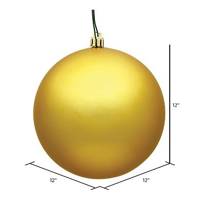Vickerman Matte Ball Christmas Ornament - 12-in.