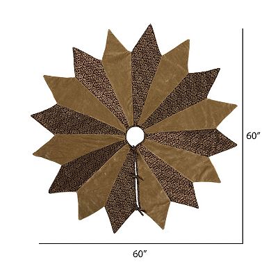 Vickerman Brocade Brilliance Christmas Tree Skirt - 60-in.