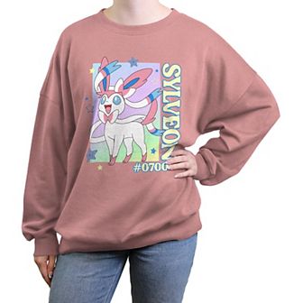 Juniors' Pokemon Sylveon Poster Oversized Graphic Pullover