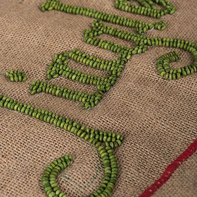 Vickerman 60" Burlap Jingle Christmas Tree Skirt