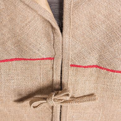 Vickerman 60" Burlap Jingle Christmas Tree Skirt