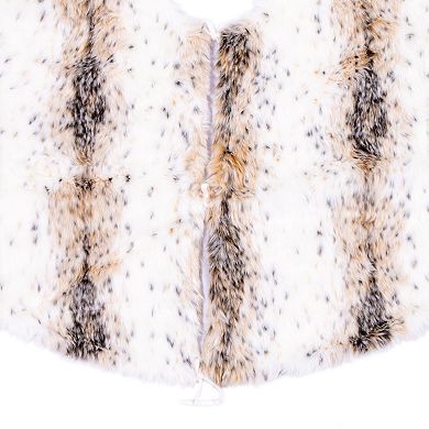Vickerman 60" Snow Lynx Faux Fur Christmas Tree Skirt