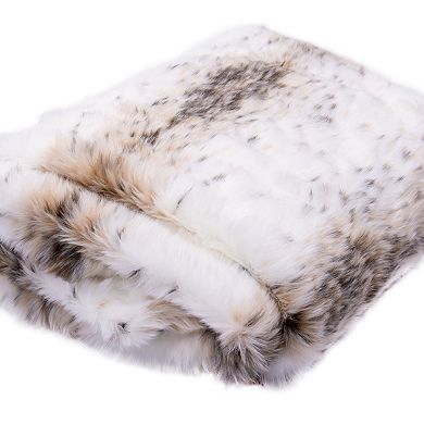 Vickerman 60" Snow Lynx Faux Fur Christmas Tree Skirt