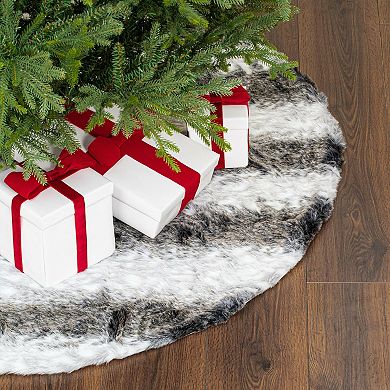 Vickerman 60" Arctic Faux Fur Christmas Tree Skirt