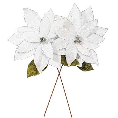 Vickerman Artificial Poinsettia Stem 27.5-in. 2-pc. Set