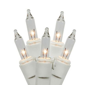 Vickerman 50 Clear Mini Christmas Lights with White Wire