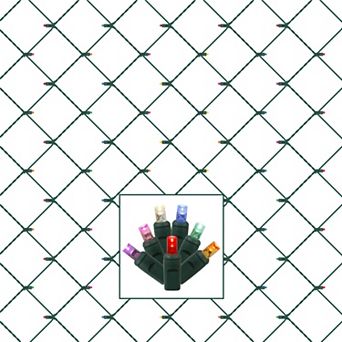 Vickerman Set of 120 Multi-Colored Wide Angle LED Christmas Net Lights