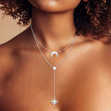 Sunkissed Sterling Sterling Silver Cubic Zirconia Celestial Necklace