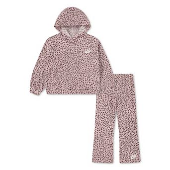 Girls 4-6x Nike Cheetah Print Hoodie & Flared Legging 2 pc Set
