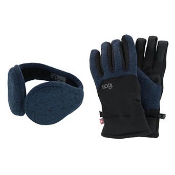 180s Men's All Finger Touchscreen Winter Gloves and Ear Warmer Set