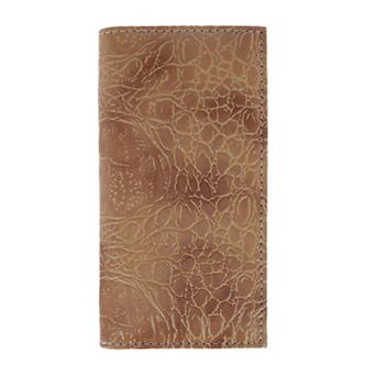 CTM Men's Alligator Print Roper Wallet and Checkbook Holder