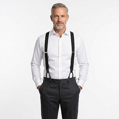 Ascentix Men's Classic Stretch 1 3/8 inch Convertible Suspenders