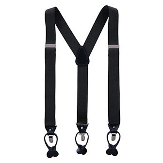 Ascentix Men's Classic Stretch 1 3/8 inch Convertible Suspenders