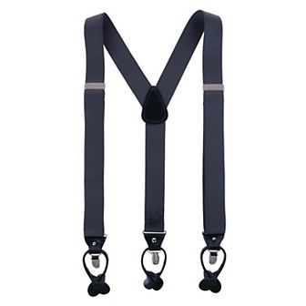 Ascentix Men's Classic Stretch 1 3/8 inch Convertible Suspenders