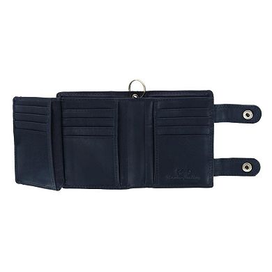 CTM Men's Leather Motorcycle RFID Bifold Chain Wallet
