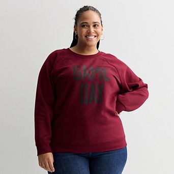 Plus Size Sonoma Goods For Life® Fleece Crew Neck Graphic Sweatshirt