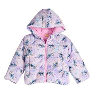 Toddler Girls Dreamwave Stitch Hooded Puffer Jacket