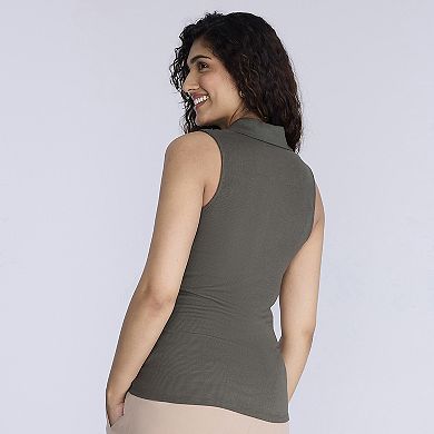 Maternity Motherhood® Sleeveless Polo Top