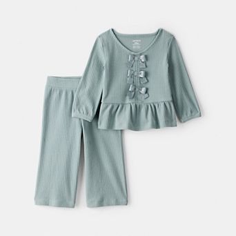 Baby Girls Carter's 2 pc Long-Sleeve Top & Pant Set
