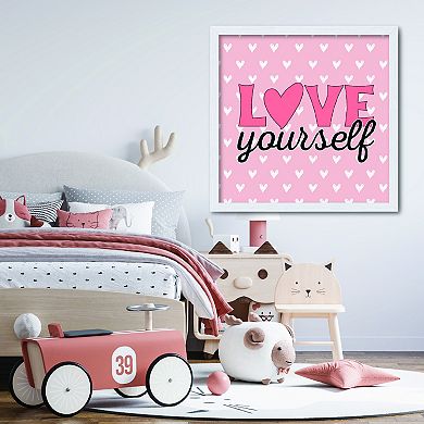 COURTSIDE MARKET Love Yourself Framed Canvas Wall Art
