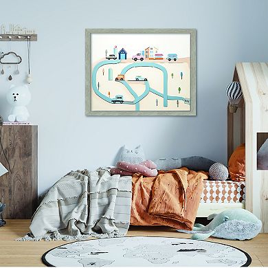 COURTSIDE MARKET Wheels-Roadway I 16x20 Canvas