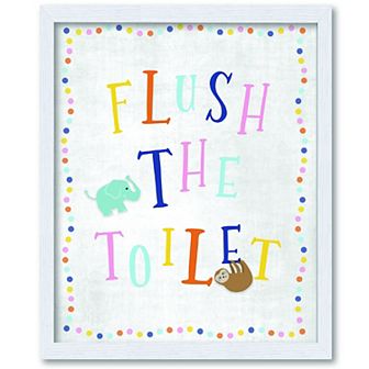 COURTSIDE MARKET Flush The Toilet 16x20 Canvas