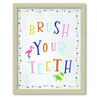 COURTSIDE MARKET Brush Your Teeth 16x20 Canvas