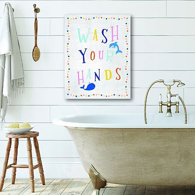 COURTSIDE MARKET Wash Your Hands 16x20 Canvas