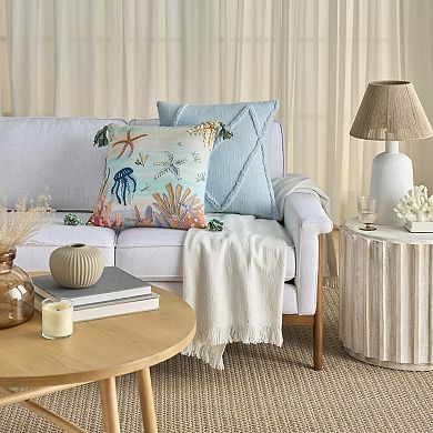 Mina Victory Coastal Accessories Under The Sea Throw Pillow