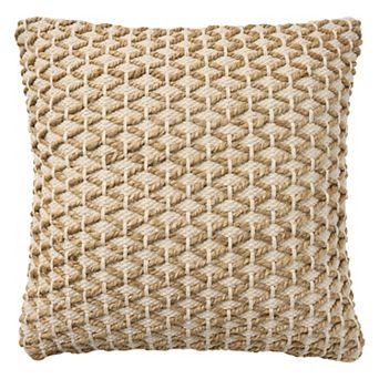 Mina Victory Lifestyle Jute & Cotton Weave Throw Pillow