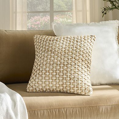 Mina Victory Lifestyle Jute & Cotton Weave Throw Pillow