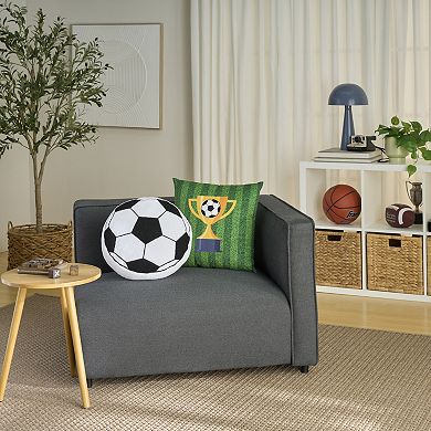 Mina Victory 2-pc. Plush Lines Soccer Throw Pillow Set