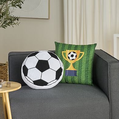 Mina Victory 2-pc. Plush Lines Soccer Throw Pillow Set