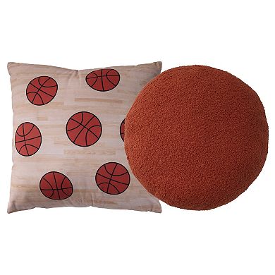 Mina Victory 2-pc. Plush Lines Basketball Throw Pillow Set