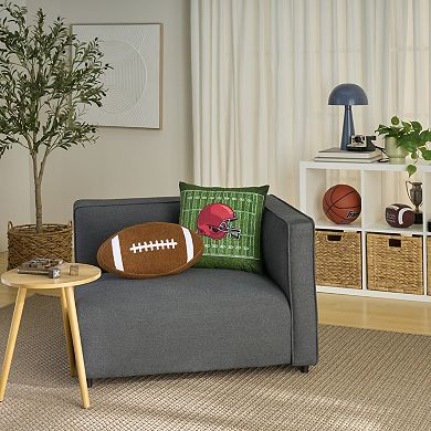 Mina Victory 2-pc. Plush Lines Football Throw Pillow Set