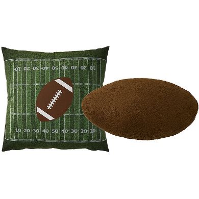 Mina Victory 2-pc. Plush Lines Football Throw Pillow Set