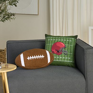 Mina Victory 2-pc. Plush Lines Football Throw Pillow Set