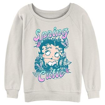 Juniors' Betty Boop Spring Cutie Graphic Pullover