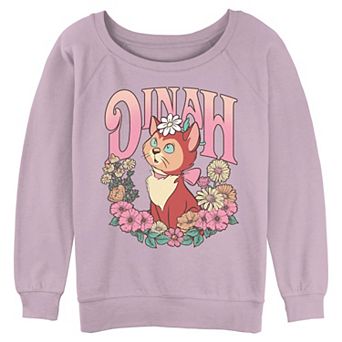 Disney's Alice In Wonderland Dinah Floral Wreath Juniors' Graphic Pullover