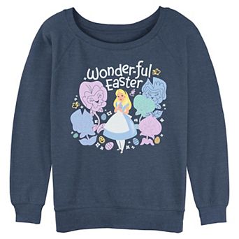 Disney's Alice In Wonderland Wonderful Easter Juniors' Graphic Pullover