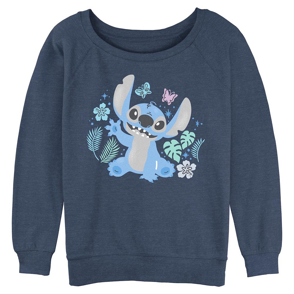 Disney's Lilo & Stitch Springtime Stitch Juniors' Graphic Pullover