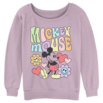 Disney's Mickey Mouse Floral Fun Juniors' Graphic Pullover