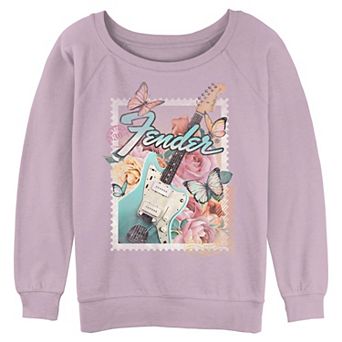 Juniors' Fender Floral Stamp Graphic Pullover